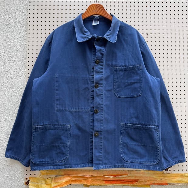 1970s GERMAN FADED WASHED HBT 헤링본워크자켓