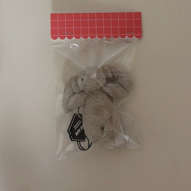 정품) 젤리캣 바쉬풀 버니 백 참 베이지