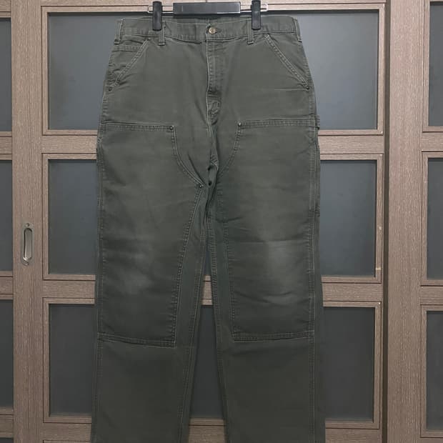 [36X32] 칼하트 빈티지 더블니 모스 그린 B136