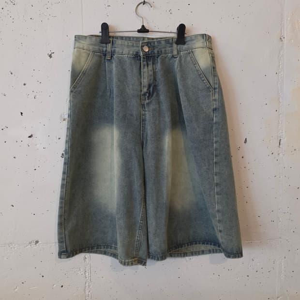 워싱 버뮤다 데님 팬츠 XL 새상품