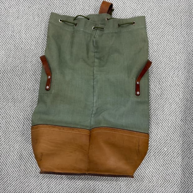 (레어 소장용) 귀한 스위스군 캔버스가죽백