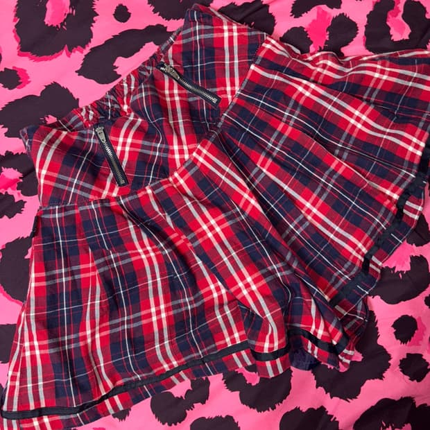 일본 빈티지 캐캐체 무드 치마 바지