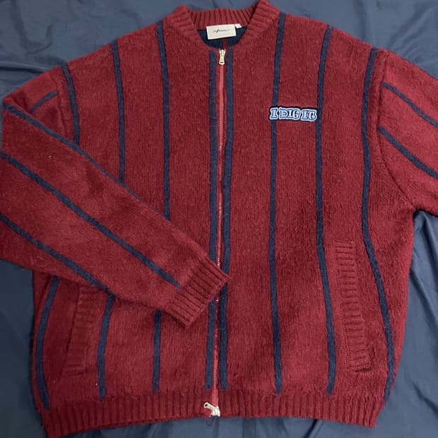 모헤어 니트 집업