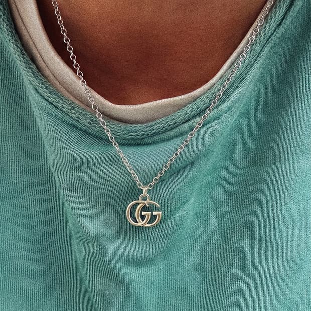 구찌 빈티지 정품 업사이클링 목걸이 남자목걸이 써지컬