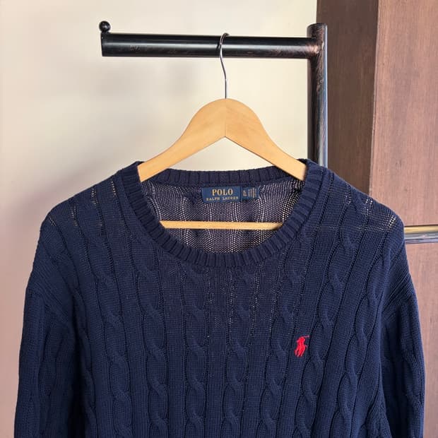15209 - 폴로 랄프로렌 네이비 케이블 니트