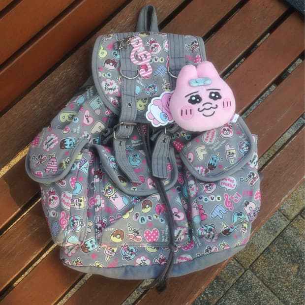 🩶 헤이세이 그레이 알파벳 백팩
