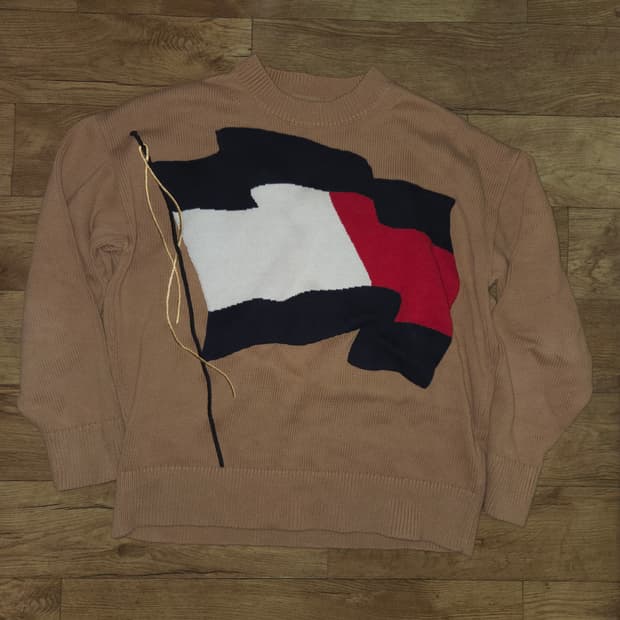 [정품] 타미힐피거 빅로고 니트