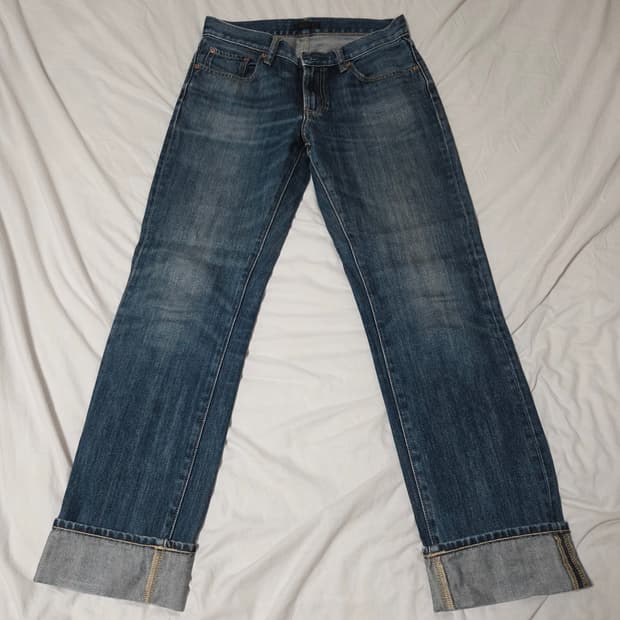 유니클로 레귤러핏 중청 데님 76사이즈