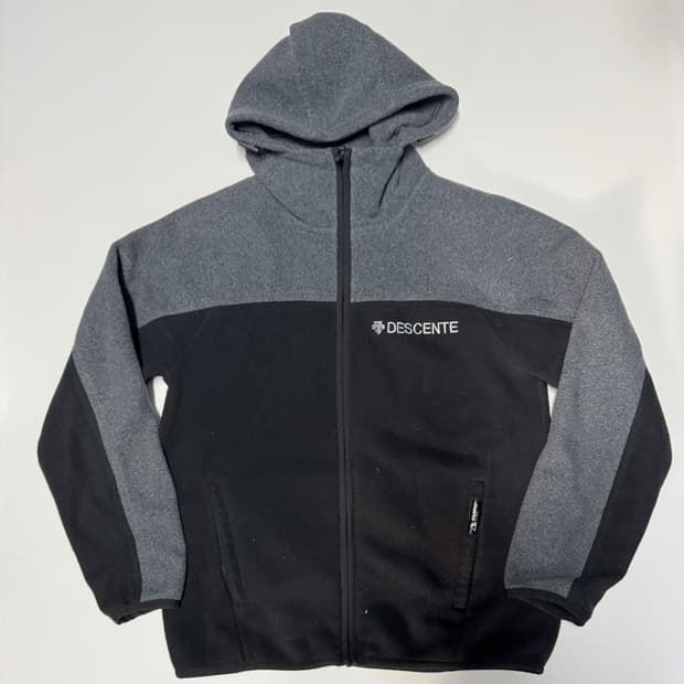 데상트 폴라텍 후리스 후드집업 M