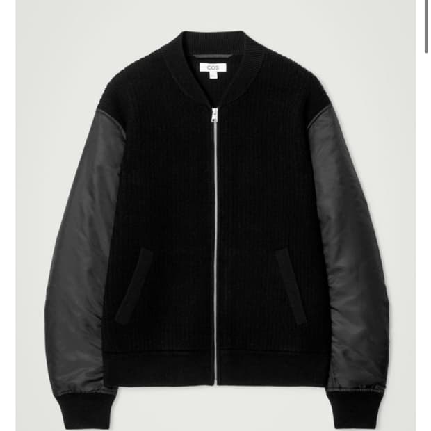 COS 블랙 봄버 자켓 메리노자켓
