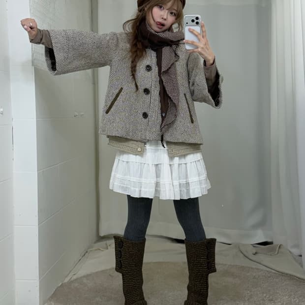 니혼진 화이트 밀크티 모리걸 하치 코디세트