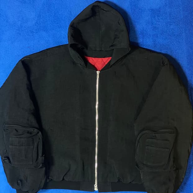 PAS 아워파스082 오버사이즈 블랙 후드 집업 New MA-1