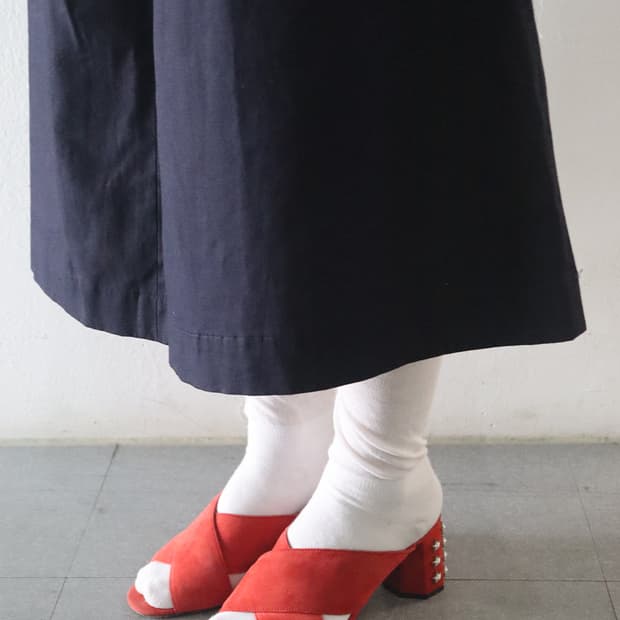 산드로 스타 블록 힐 스웨이드 뮬