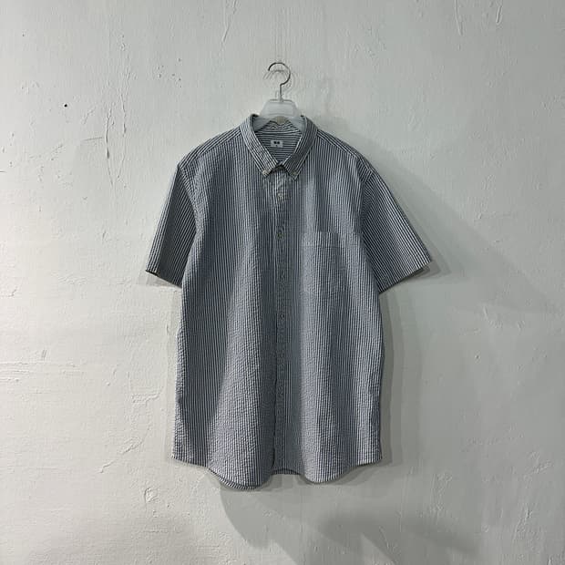 유니클로 시어서커 반팔셔츠 XL