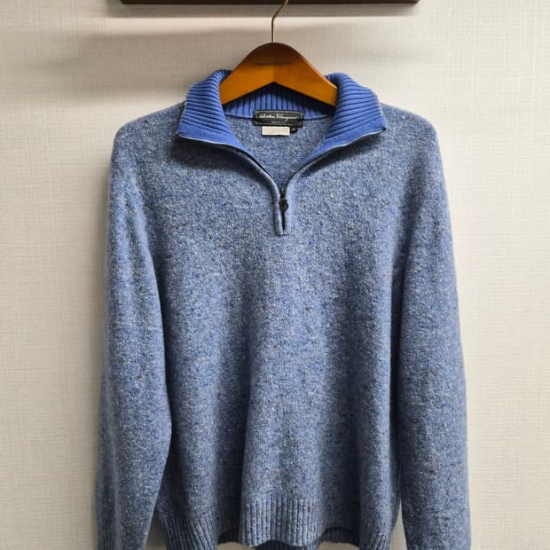 M/100) 페라가모 울 캐시미어 혼방 니트 집업 팝니다