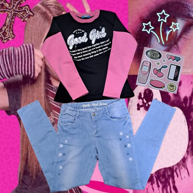 y2k 펑크  코디세트 💘하이틴 스티커 추가증정