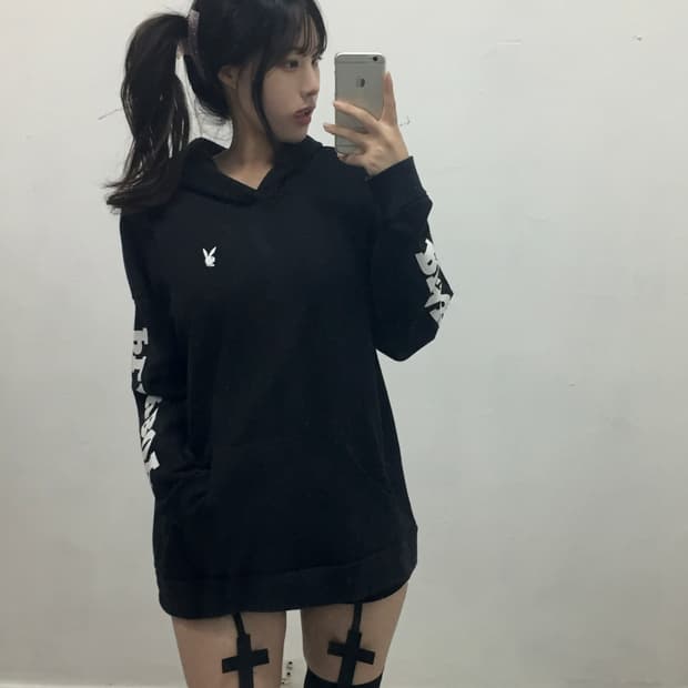 [PLAY BOY] 플레이보이 갸루 레터링 후드티
