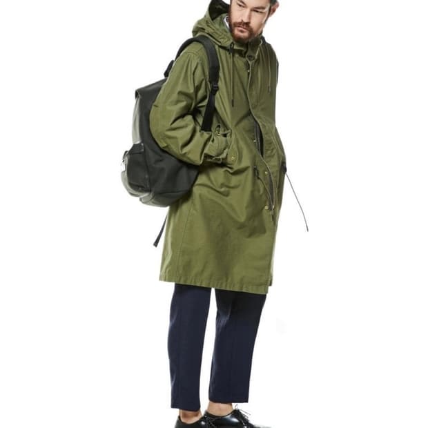 바스통 N134 올리브 피쉬테일 파카 L