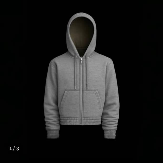 에모스탠스클럽 크롭 후드집업 그레이