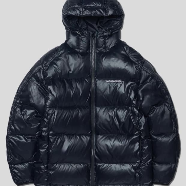 (구해요) 노매뉴얼 디비전 후드 덕다운 글로시 블랙 m