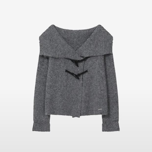 미세키서울 니트 가디건 차콜