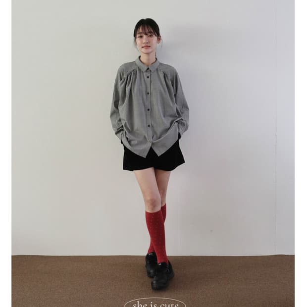 쉬이즈큐트 제인셔츠 체크 블랙