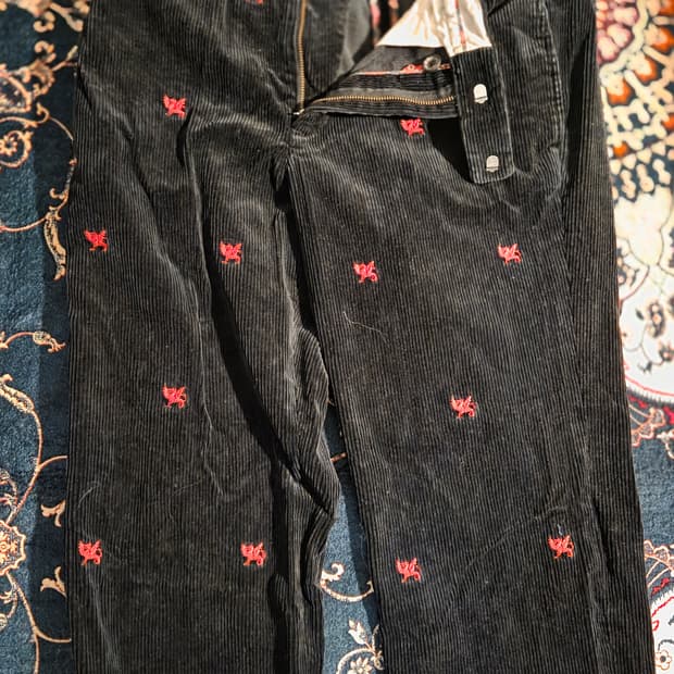 [희귀매물/32x34] 랄프로렌 럭비(RUGBY) 코듀로이 자수 팬츠