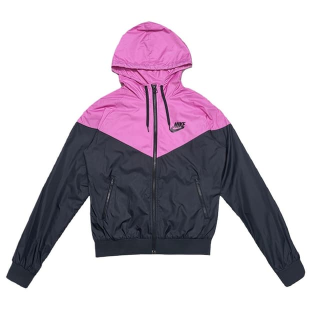 NIKE 윈드러너 블랙 & 핑크 L