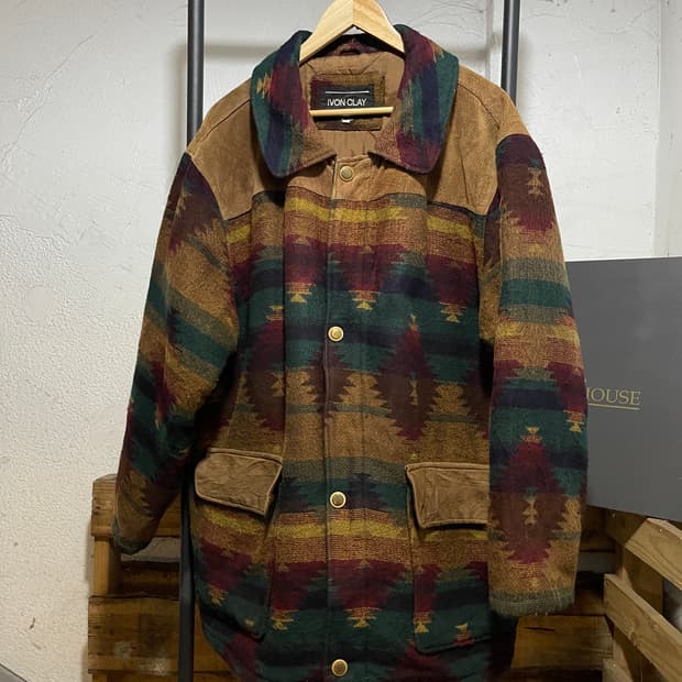 IVON CLAY 아즈텍 나바호 패턴 자켓