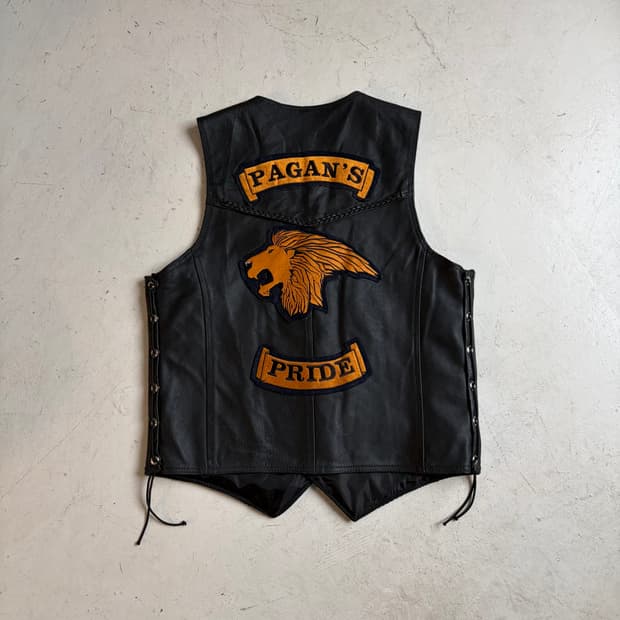 Genuine Leather 빈티지 가죽 베스트 M