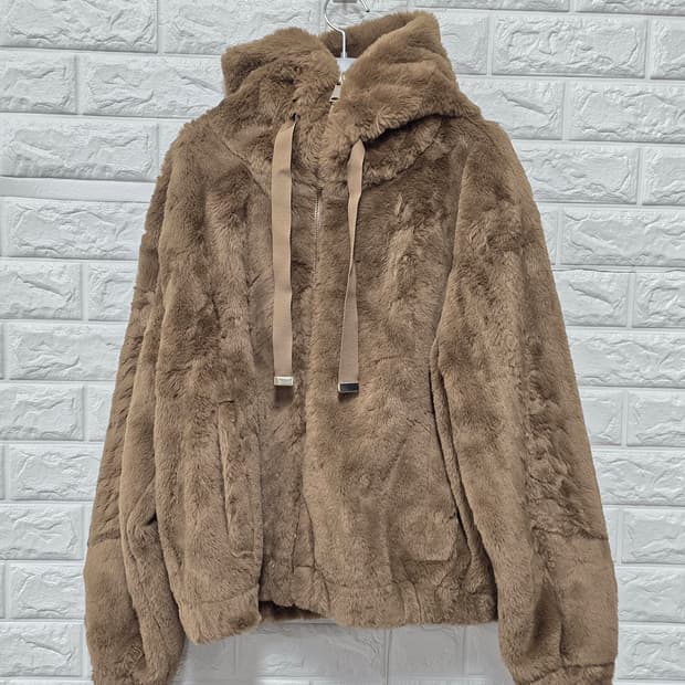 택포// 자라 ZARA 퍼 후리스 후드 자켓 L