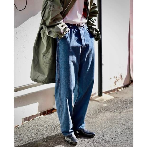 [3]아프레쎄 인디고 데님 페인터 팬츠