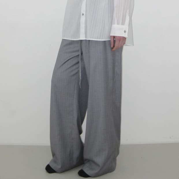 카셀 와이드 스트라이프 팬츠