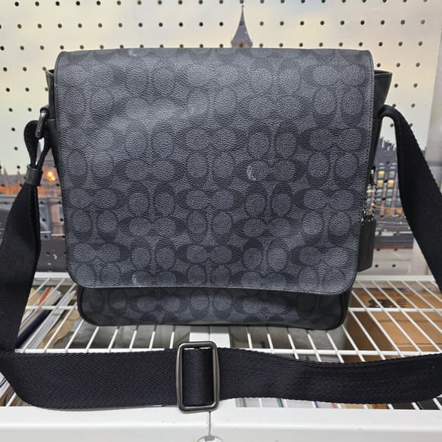 코치 메신저백 남성 크로스백 캔버스 플랩 BF34