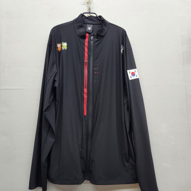 스파이더 강원대표팀 태극기 와펜 바람막이 자켓3XL(XL)
