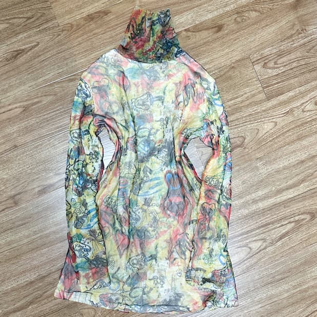 빈티지 오타쿠 긴팔 티셔츠 오네갸루 로걀 라떼 긱시크 오리엔탈 페어리