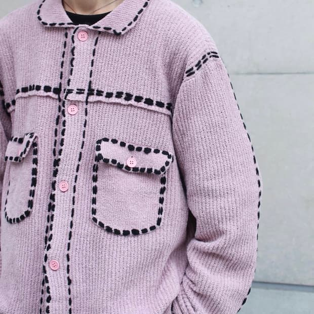 핀거린 PHINGERIN PG1 핑크 가디건 os size