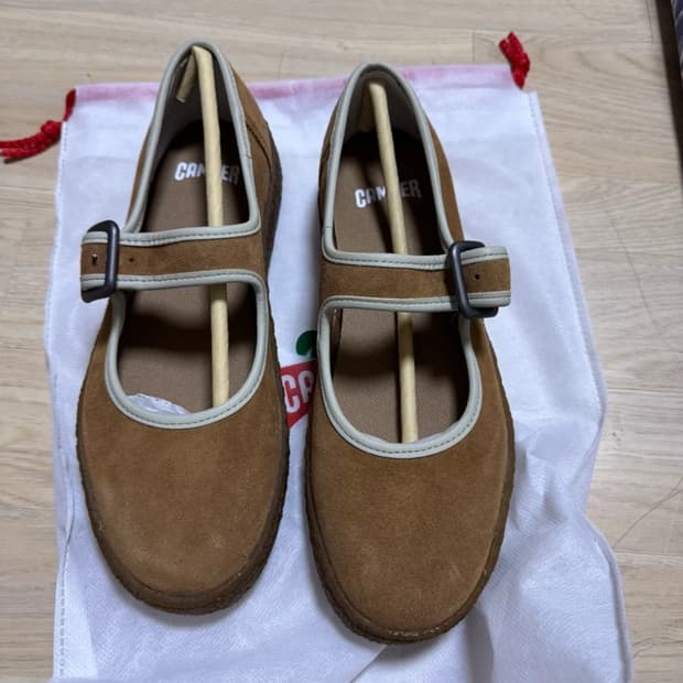 캠퍼 메리제인 슈즈 브라운 새상품 250