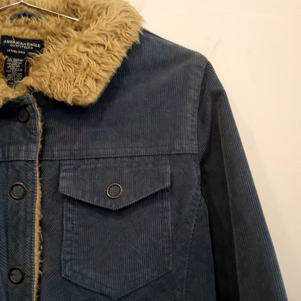 아메리카 이글 코듀로이 퍼 자켓