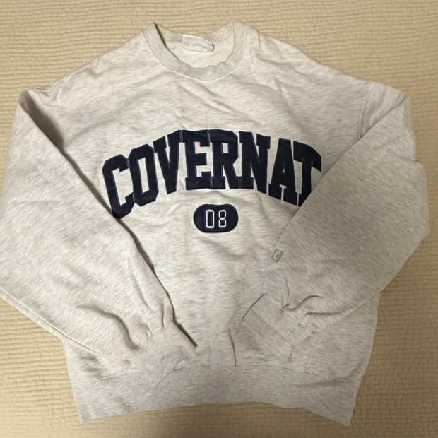 커버낫 맨투맨 아치로고 화이트S