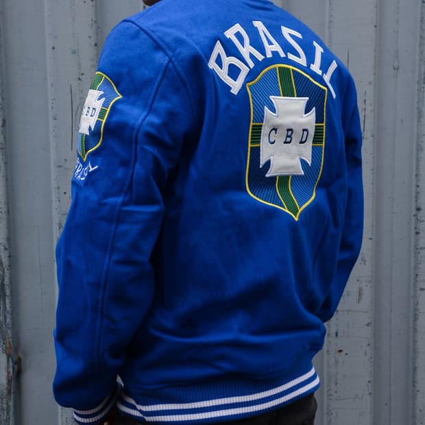 나이키 브라질 레더패치 바시티 자켓