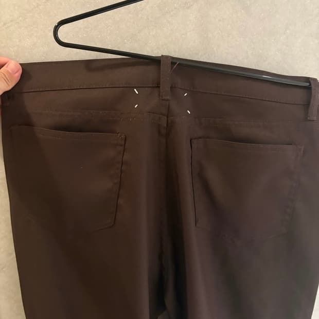 마르지엘라 브라운 부츠컷 팬츠