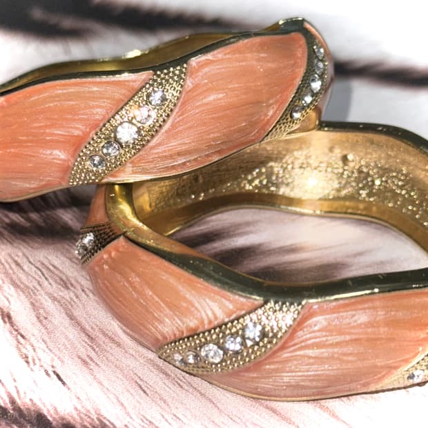 헤이세이 시부야 갸루 큐빅 자석형 엔틱 뱅글 팔찌