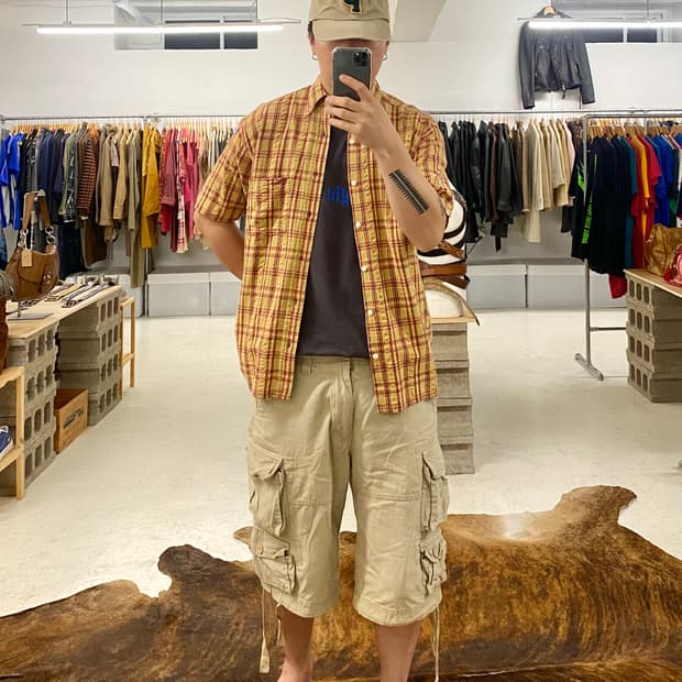 90's STUSSY seersucker shirts 올드 스투시 셔츠