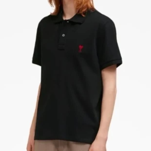 🔥[정품/미개봉]아미 스몰하트 블랙 반팔 카라티🔥