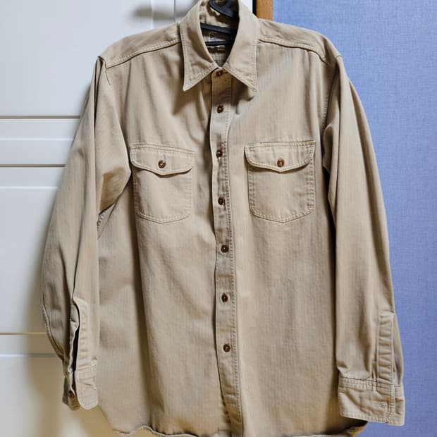 버즈릭슨 헤링본 워크셔츠 15-15.5