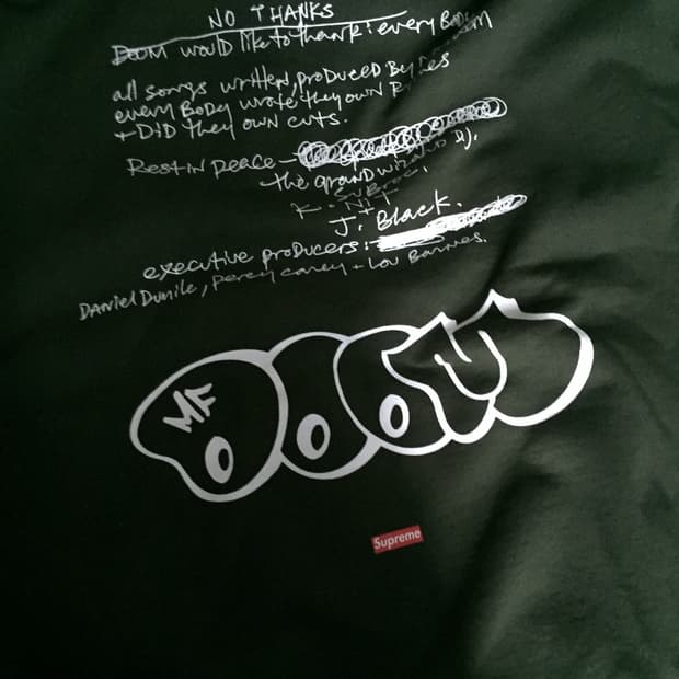 슈프림 MF Doom 후드티 다크올리브 XL