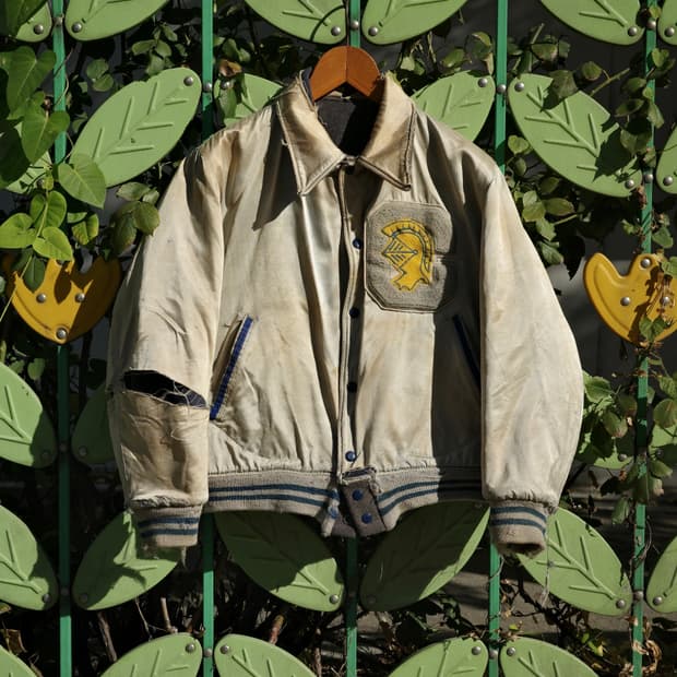 50‘s 리버시블 디스트레스드 레터맨 자켓