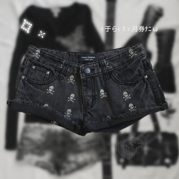 Japanese vintage Rock chic short pants