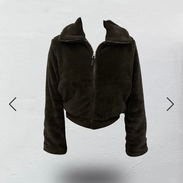 양털 하이넥 후리스 퍼 자켓